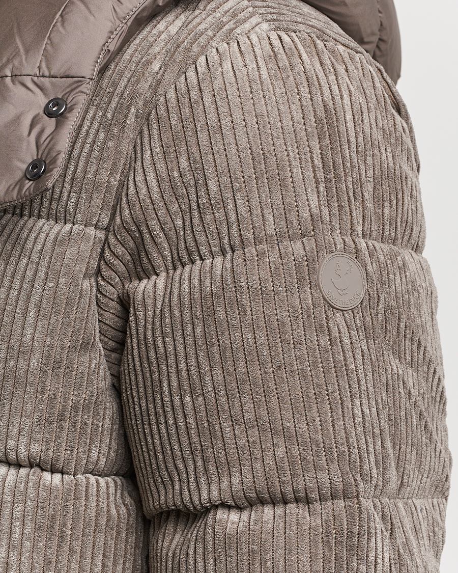 Homme | Manteaux Et Vestes | Save The Duck | Albus Cord Padded Puffer Jacket Mud Grey