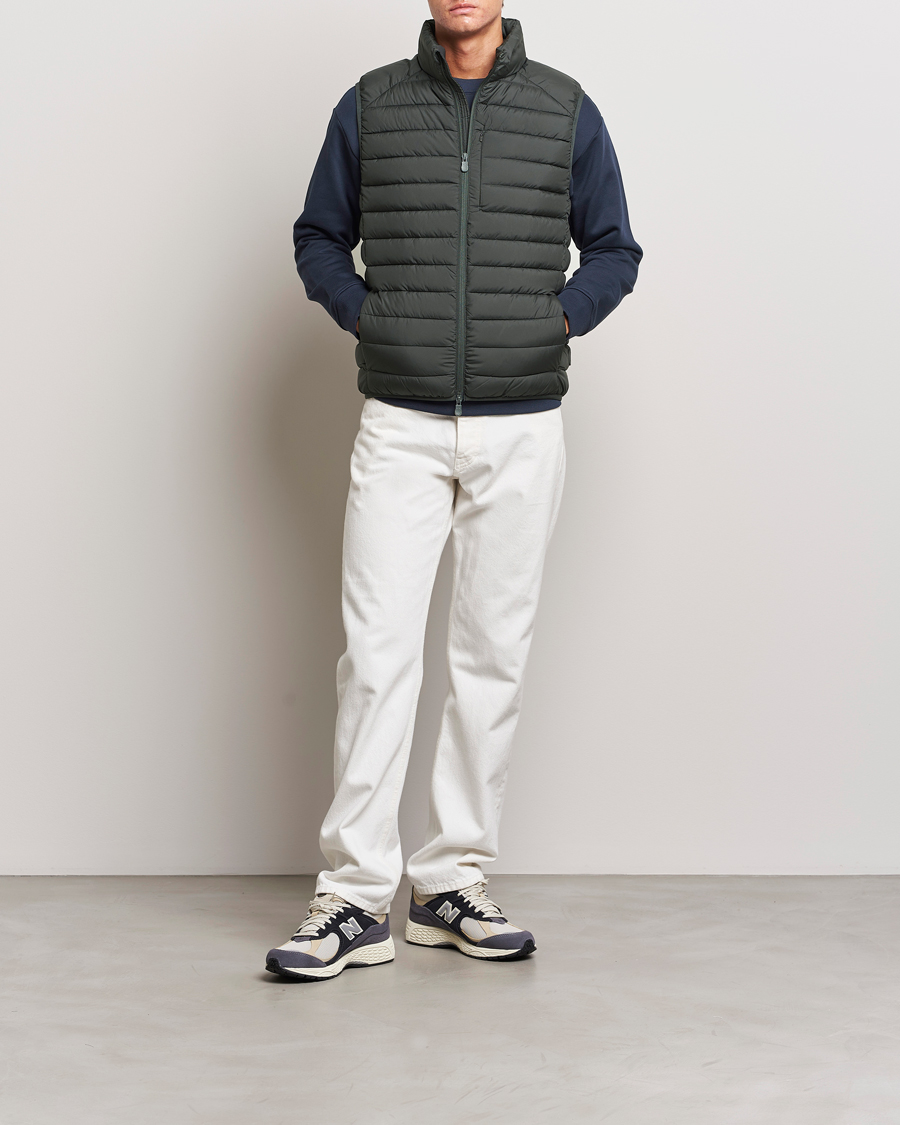 Homme | Manteaux Et Vestes | Save The Duck | Rhus Matt Lightweight Vest Green Black
