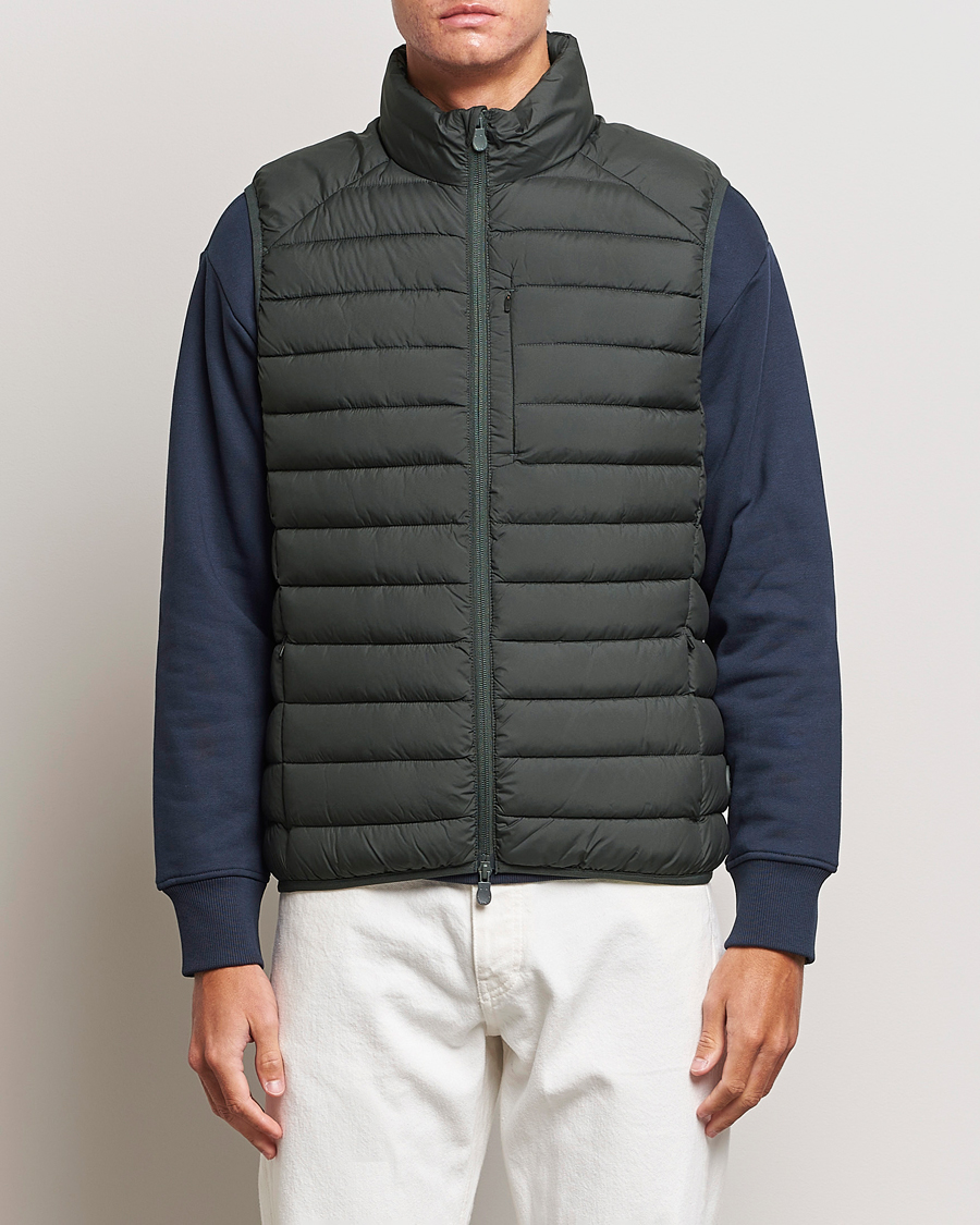 Homme | Manteaux Et Vestes | Save The Duck | Rhus Matt Lightweight Vest Green Black