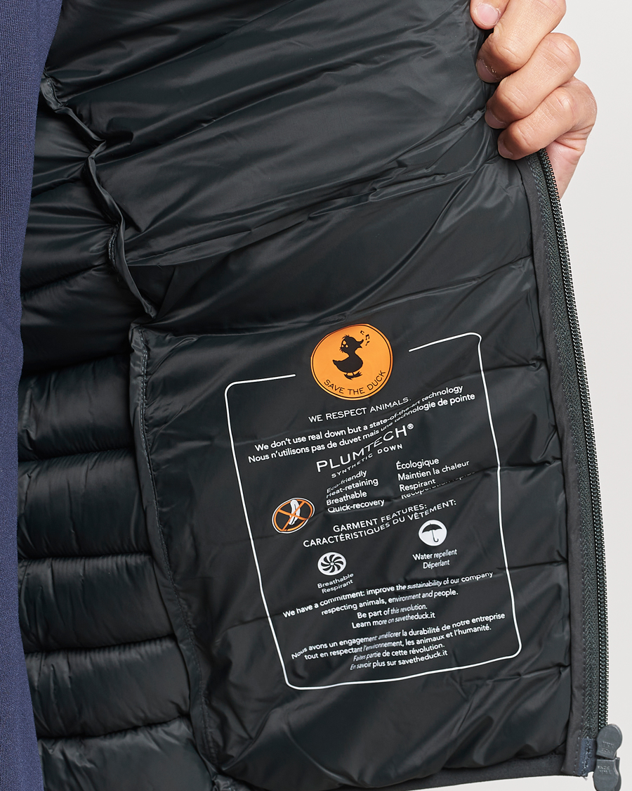 Homme | Manteaux Et Vestes | Save The Duck | Rhus Matt Lightweight Vest Green Black