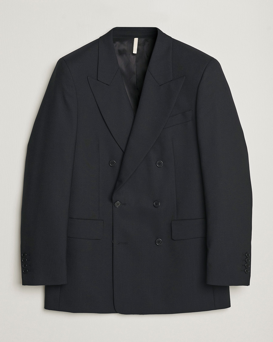 Homme | Blazers | Sunflower | Double Breasted Wool Blazer Black