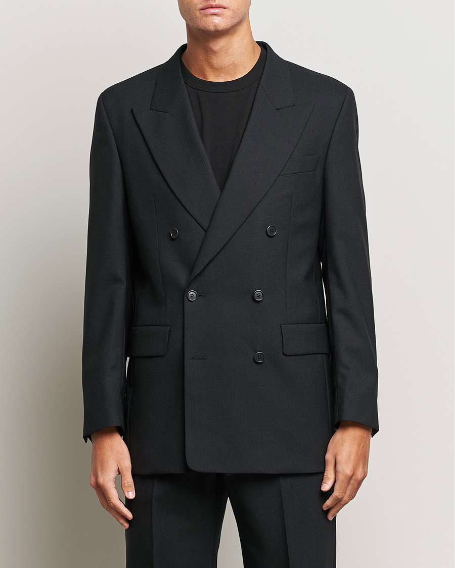 Homme | Blazers | Sunflower | Double Breasted Wool Blazer Black