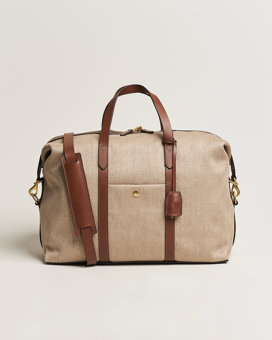 Homme | Mismo M/S Avail 48h Weekendbag Grand Herringbone/Cuoio | Mismo | M/S Avail 48h Weekendbag Grand Herringbone/Cuoio