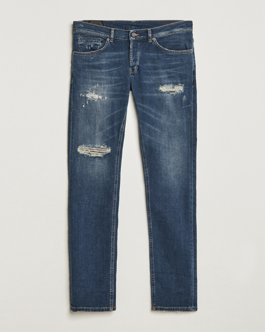 Homme | Jeans | Dondup | George Destroyed Jeans Dark Blue