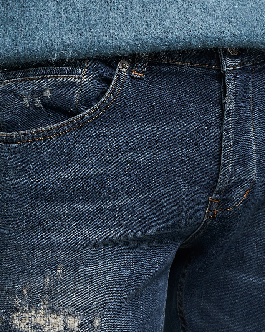 Homme | Jeans | Dondup | George Destroyed Jeans Dark Blue