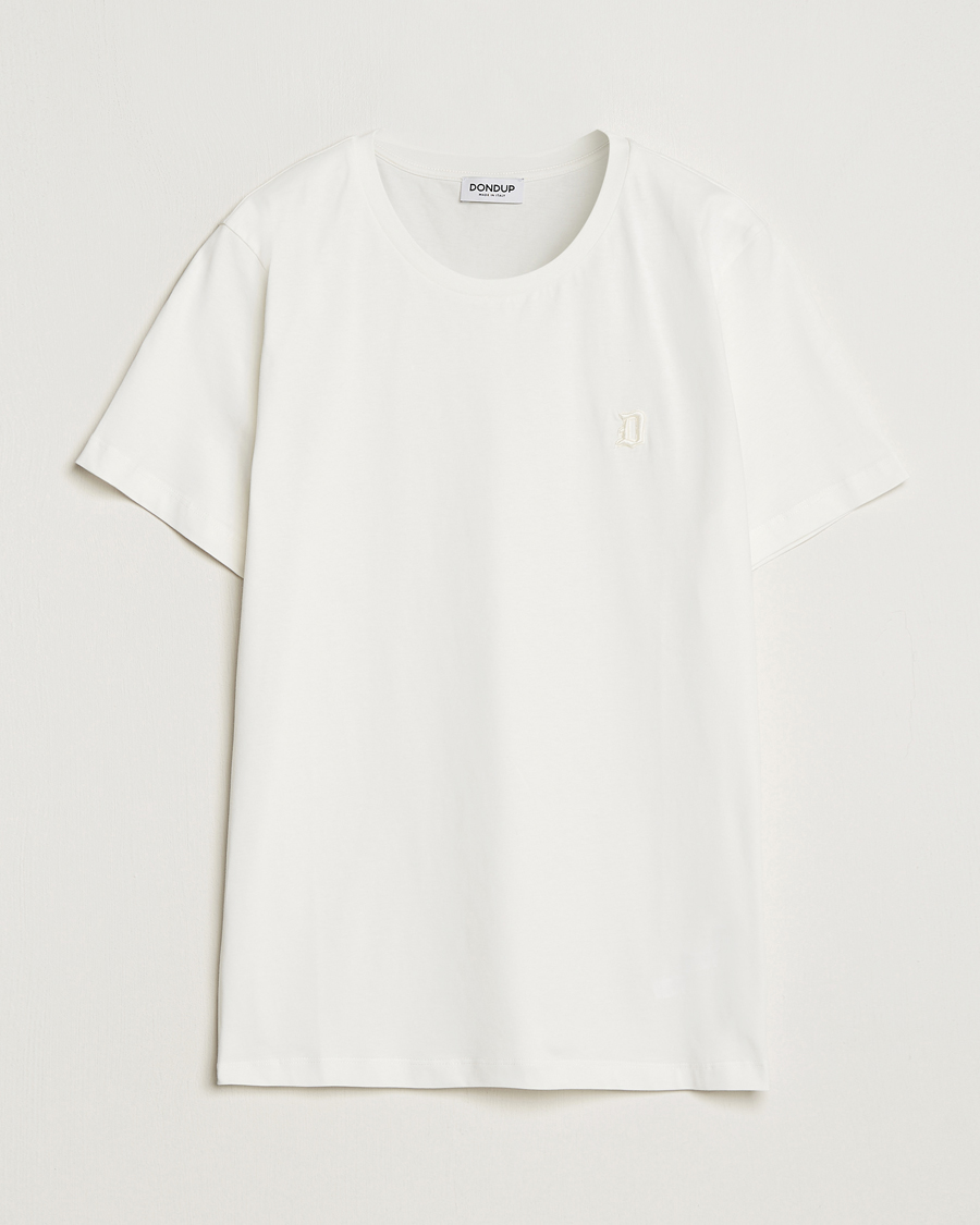 Homme | T-shirts | Dondup | Logo Crew Neck T-Shirt Off White
