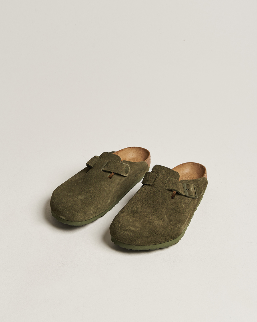Homme | BIRKENSTOCK Boston Classic Footbed Thyme Green Suede | BIRKENSTOCK | Boston Classic Footbed Thyme Green Suede