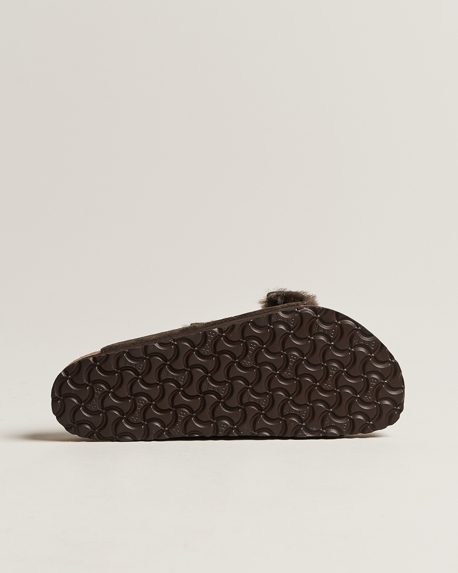 Homme | Sandales Et Mules | BIRKENSTOCK | Arizona Classic Footbed Shearling Mocha Suede