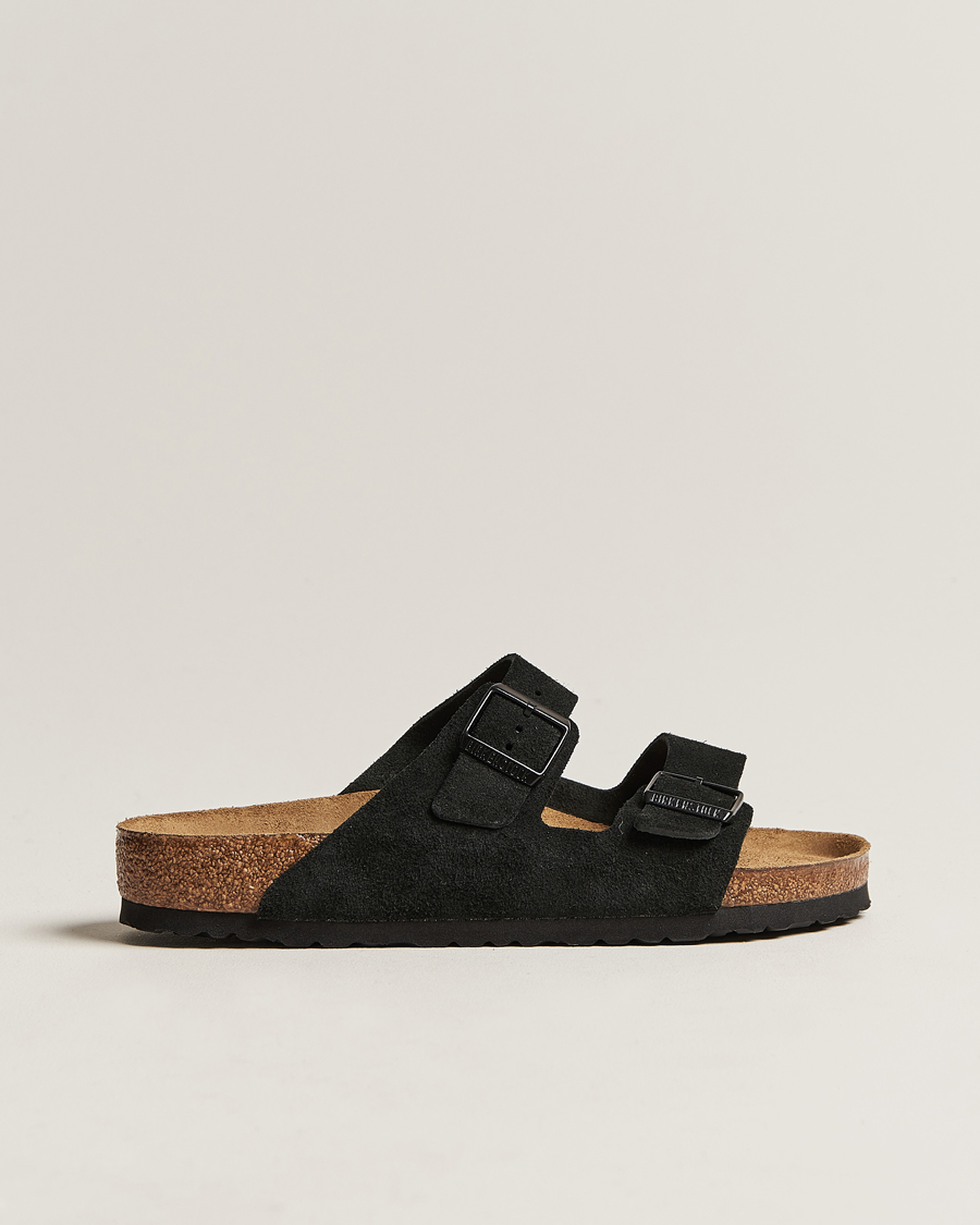 Homme | Sandales Et Mules | BIRKENSTOCK | Arizona Soft Footbed Black Suede