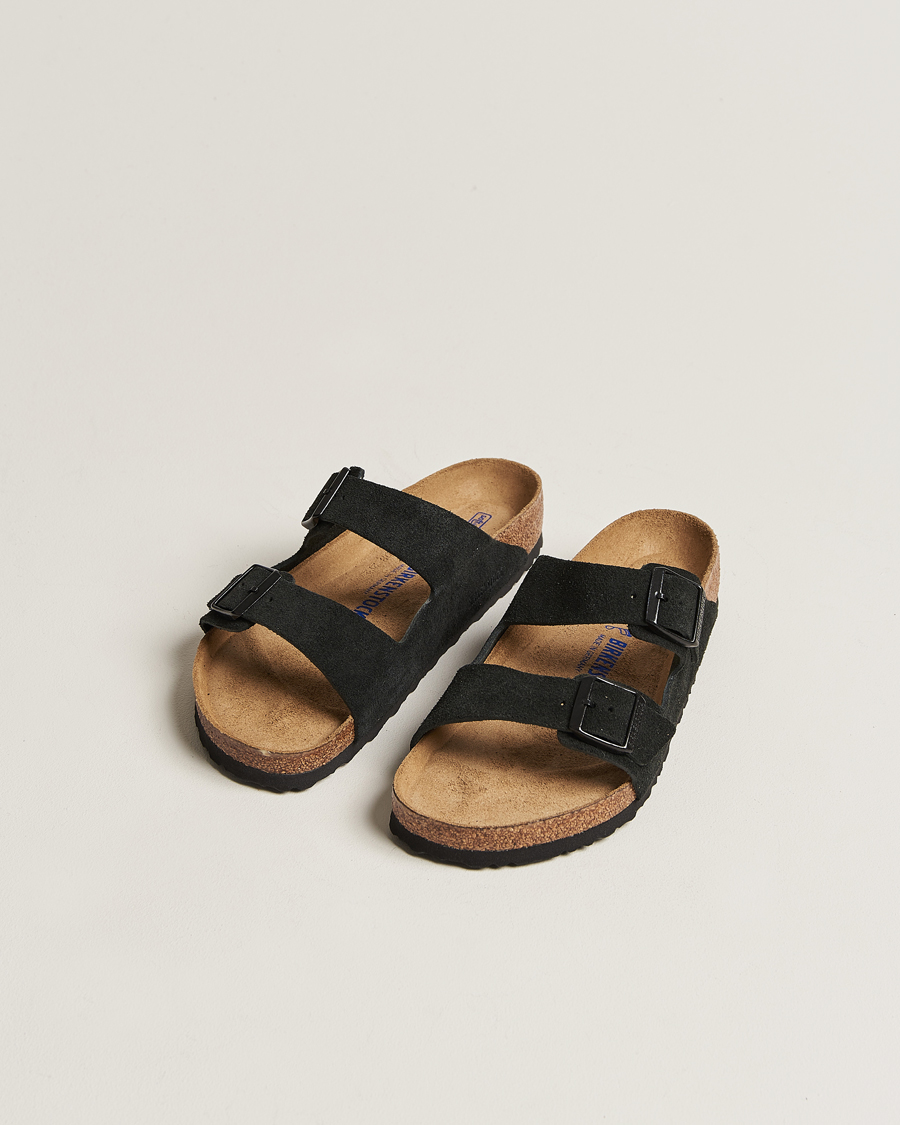 Homme | Sandales Et Mules | BIRKENSTOCK | Arizona Soft Footbed Black Suede
