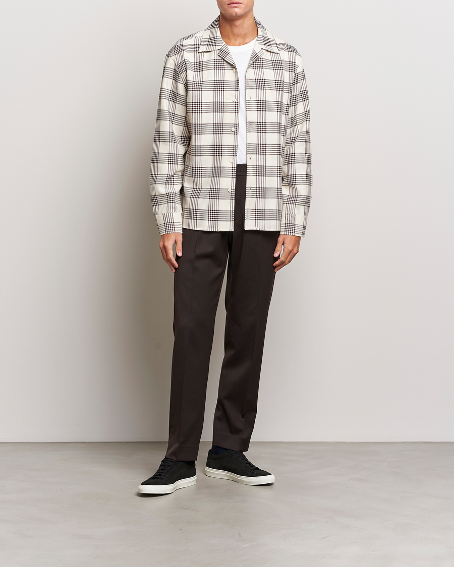 Homme | Pantalons | Filippa K | Relaxed Terry Wool Trousers Dark Brown