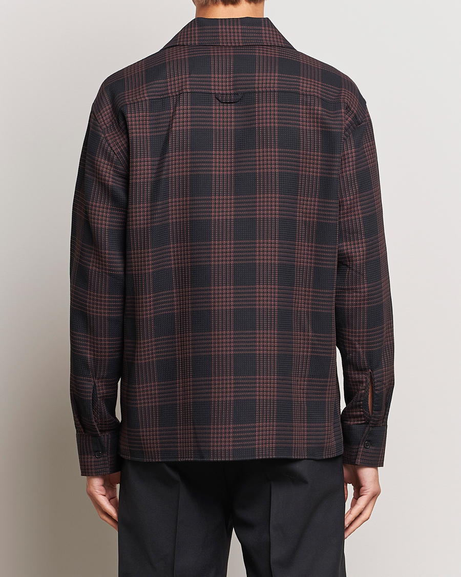 Homme | Chemises | Filippa K | Waffle Checked Resort Shirt Dark Chocolate/Black