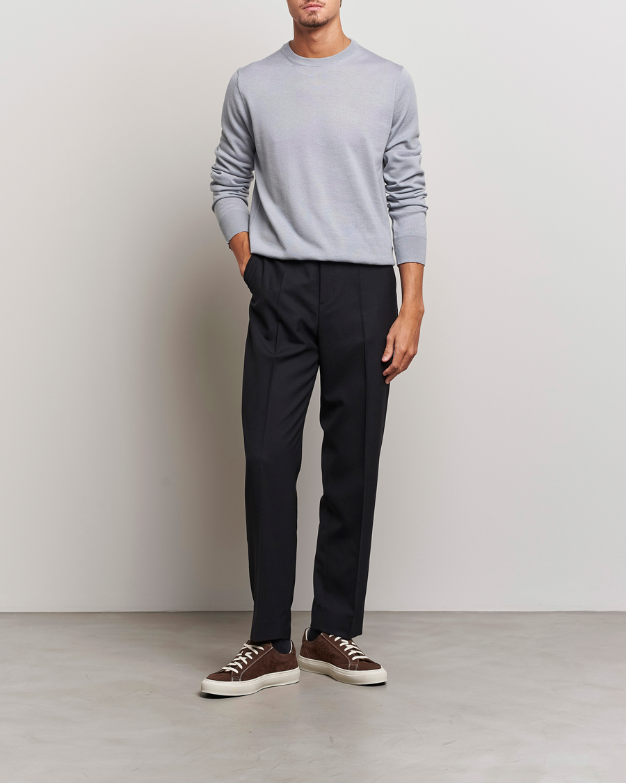 Homme | Pulls Et Tricots | Filippa K | Merino Round Neck Sweater Fog Blue