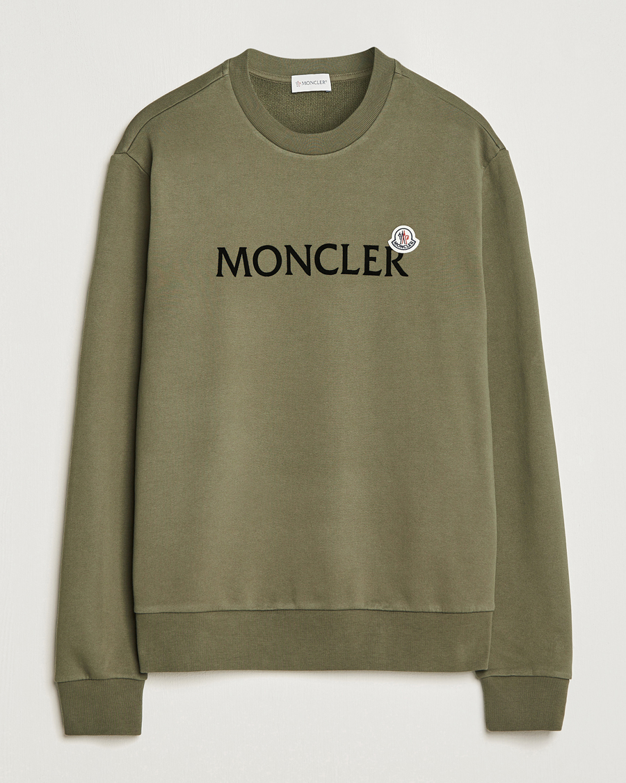 Homme | Pulls Et Tricots | Moncler | Lettering Logo Sweatshirt Olive