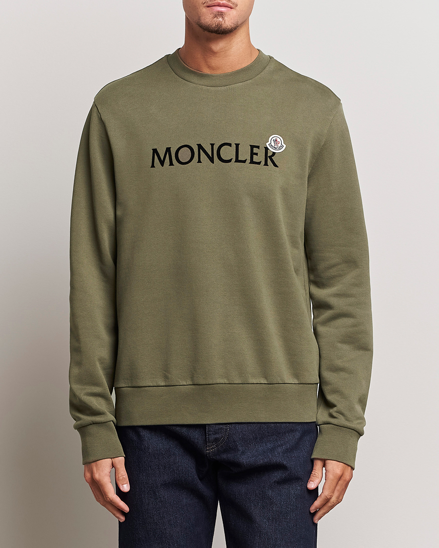 Homme | Pulls Et Tricots | Moncler | Lettering Logo Sweatshirt Olive