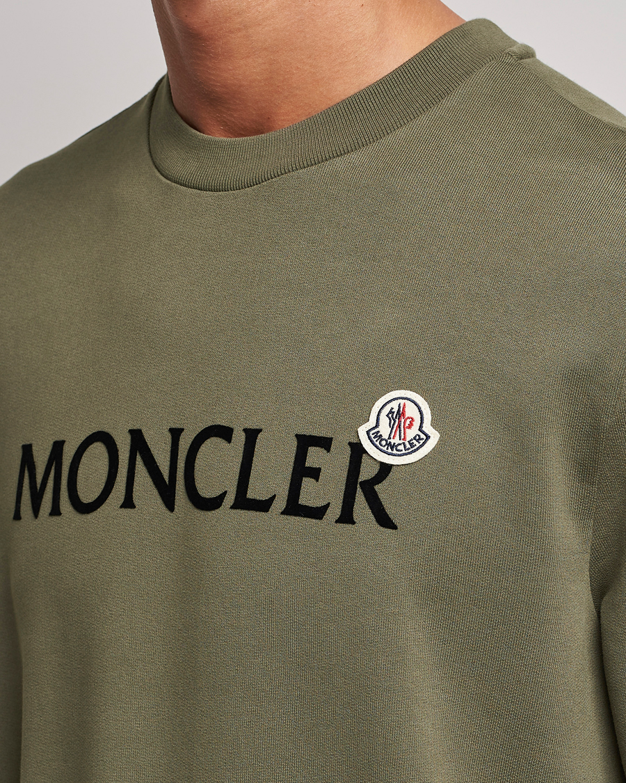 Homme | Pulls Et Tricots | Moncler | Lettering Logo Sweatshirt Olive