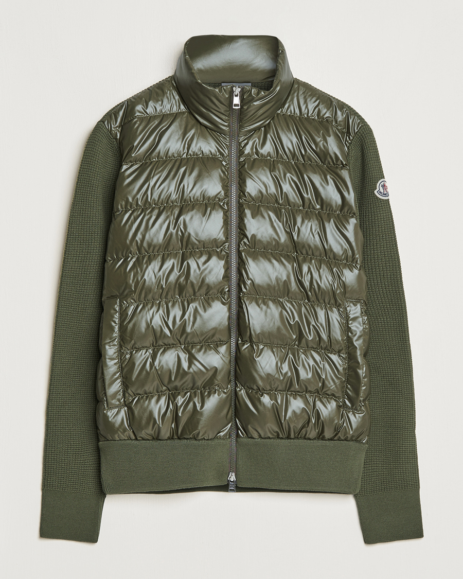 Homme | Pulls Et Tricots | Moncler | Hybrid Zip Cardigan Dark Green