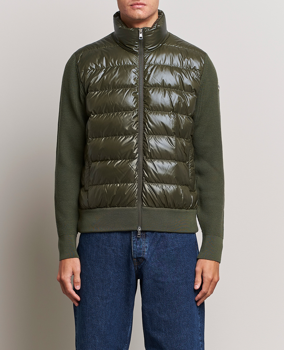 Homme | Pulls Et Tricots | Moncler | Hybrid Zip Cardigan Dark Green