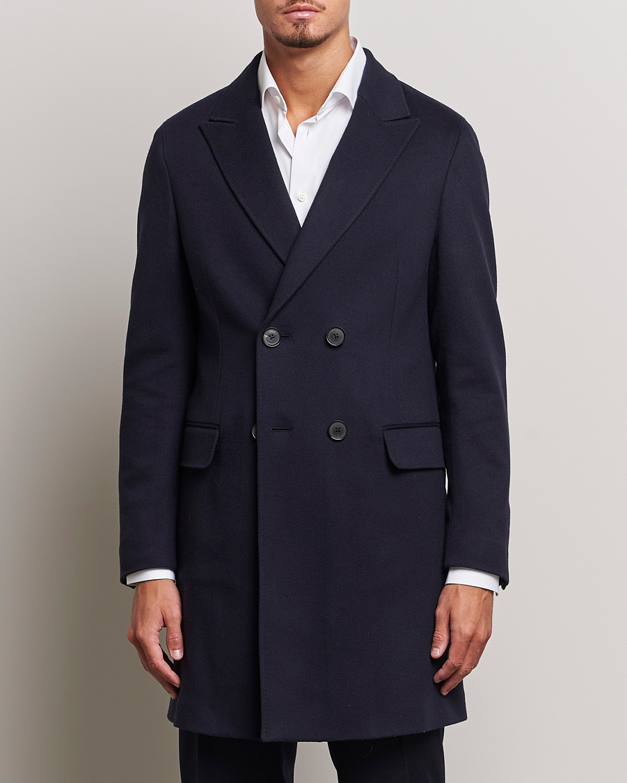 Homme | Manteaux Et Vestes | Zegna | Wool/Cashmere Double Breasted Coat Navy