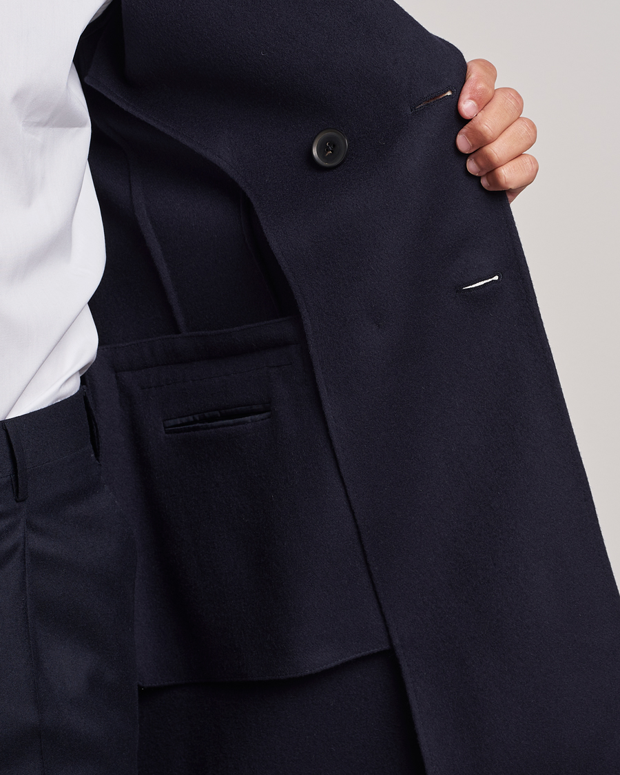 Homme | Manteaux Et Vestes | Zegna | Wool/Cashmere Double Breasted Coat Navy