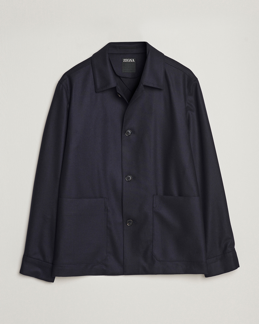 Homme | Manteaux Et Vestes | Zegna | Flannel Chore Jacket Navy