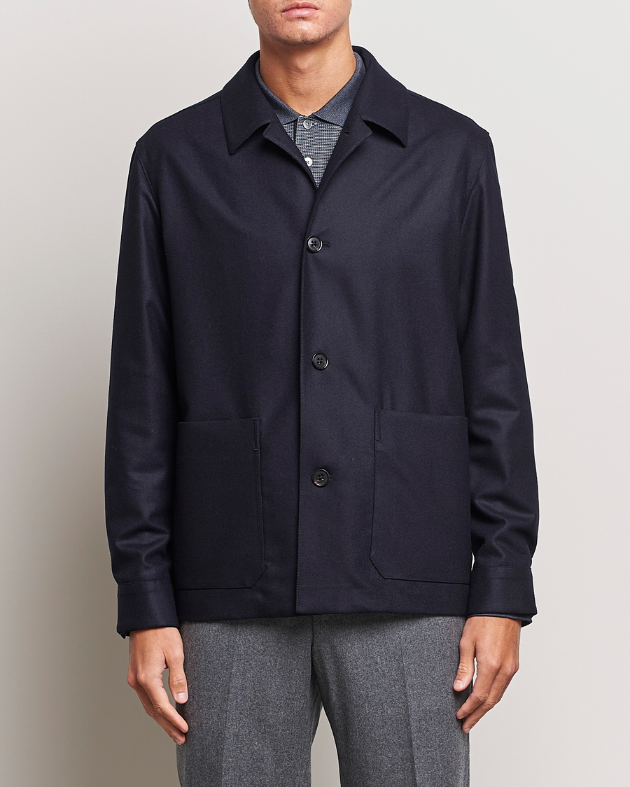 Homme | Manteaux Et Vestes | Zegna | Flannel Chore Jacket Navy