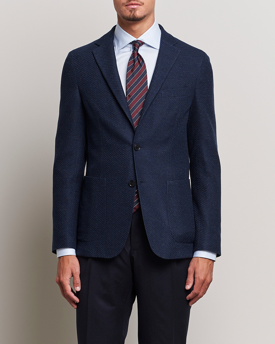 Homme | Blazers | Zegna | Unconstructed Structured Wool Blazer Navy