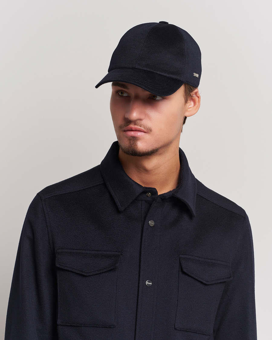 Homme | Zegna Cashmere Baseball Cap Navy | Zegna | Cashmere Baseball Cap Navy