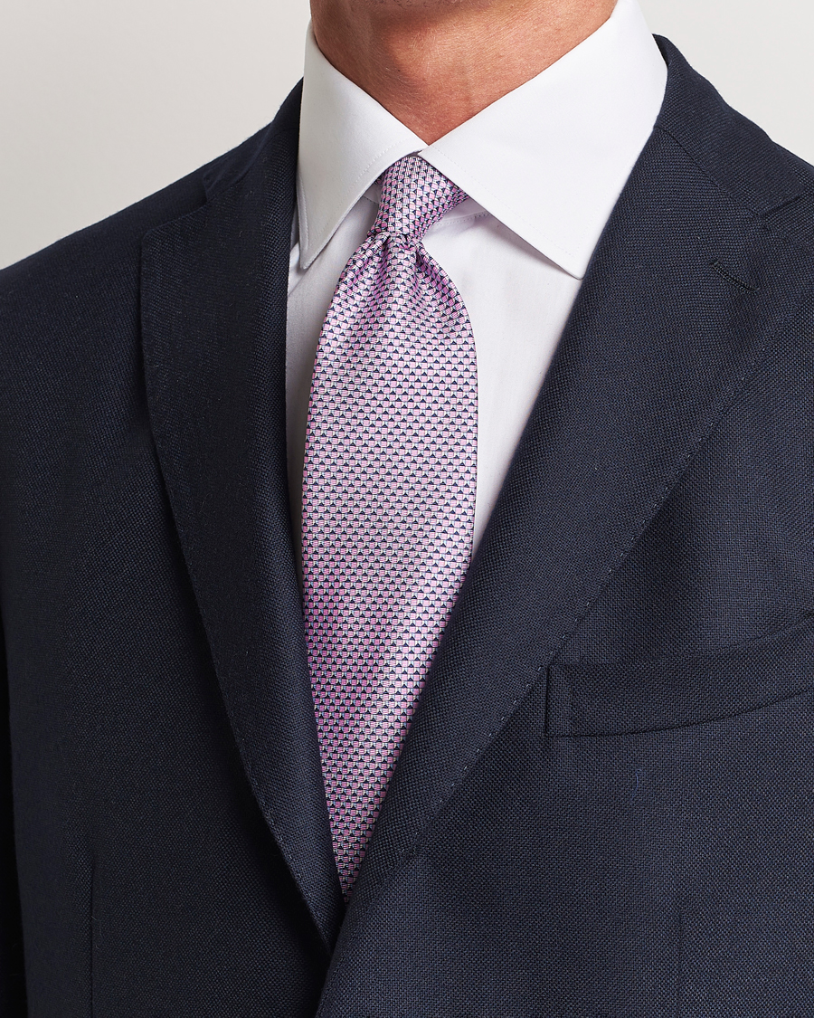 Homme | Zegna Jacquard Silk Tie Pink | Zegna | Jacquard Silk Tie Pink