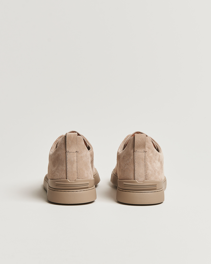 Homme | Zegna Triple Stitch Sneakers Full Beige Suede | Zegna | Triple Stitch Sneakers Full Beige Suede