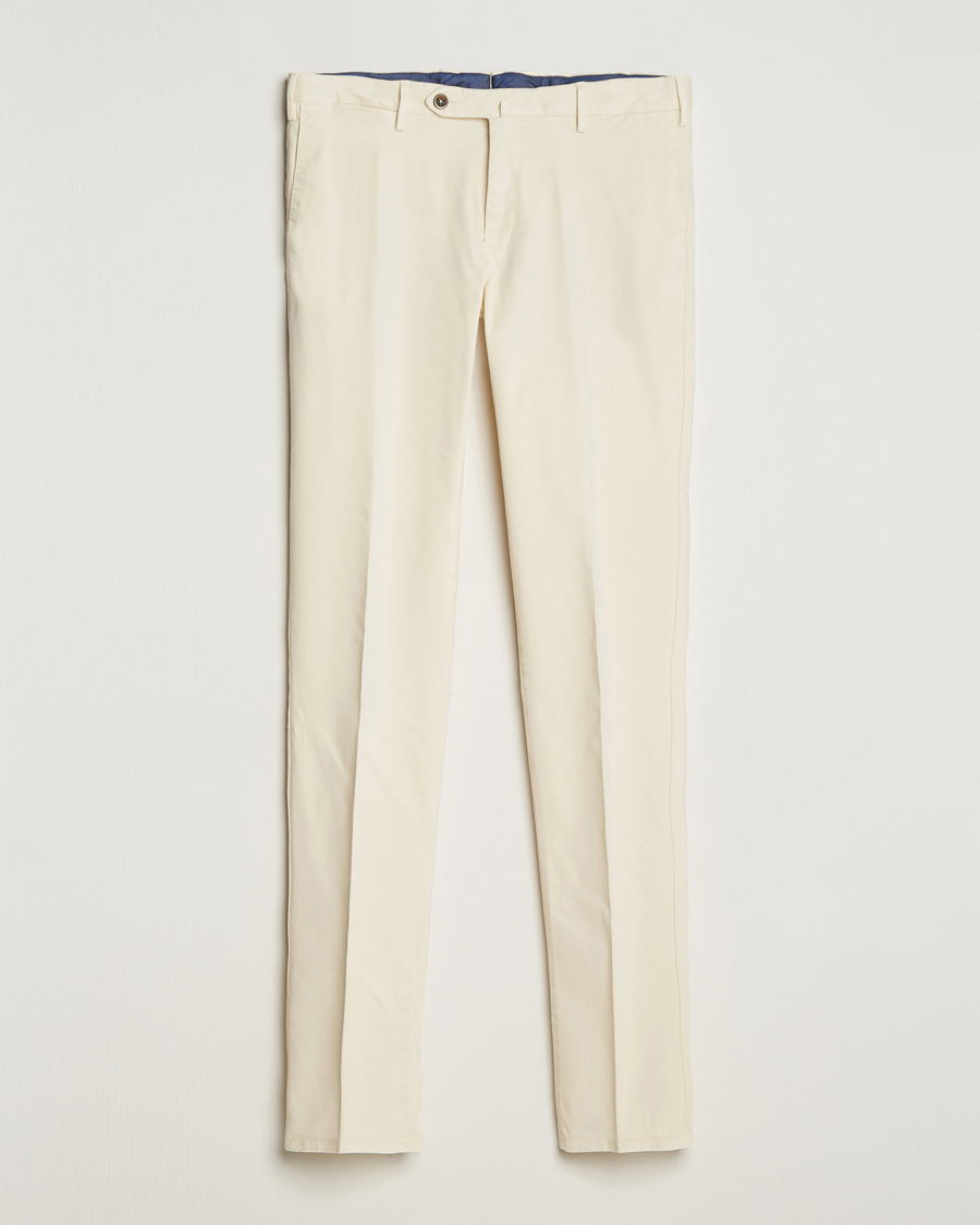 Homme | Pantalons | PT01 | Slim Fit Cotton Stretch Chinos Off White