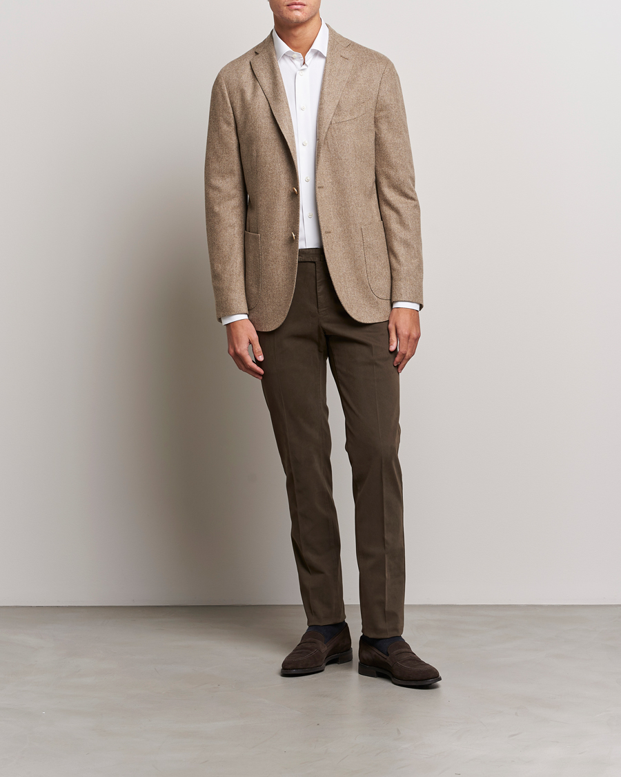 Homme | Pantalons | PT01 | Slim Fit Cotton Stretch Chinos Dark Brown