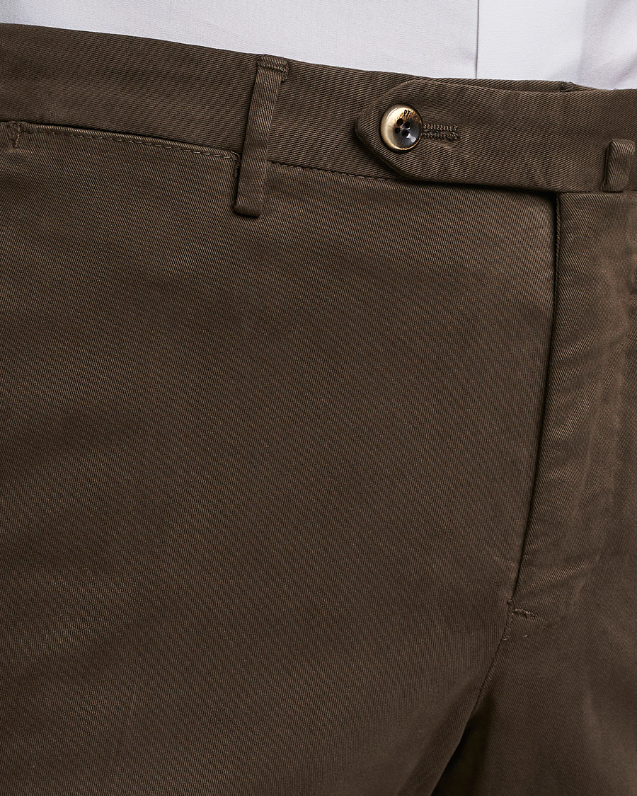Homme | Pantalons | PT01 | Slim Fit Cotton Stretch Chinos Dark Brown