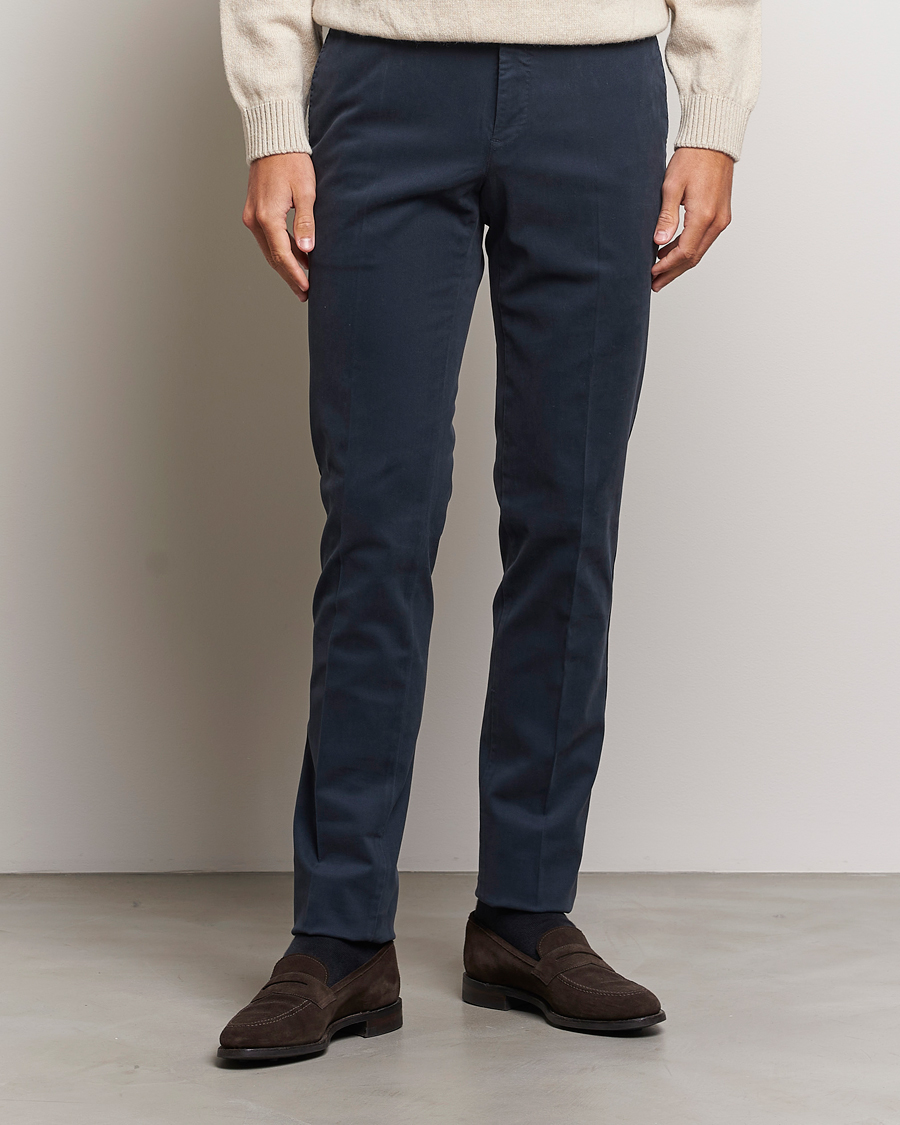 Homme | Pantalons | PT01 | Slim Fit Cotton Stretch Chinos Navy