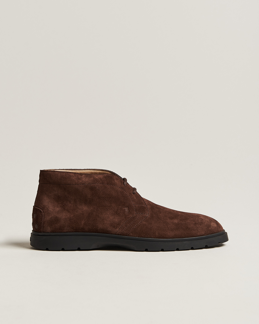 Heren | Tod's Polacco Chukka Boots Dark Brown Suede | Tod's | Polacco Chukka Boots Dark Brown Suede