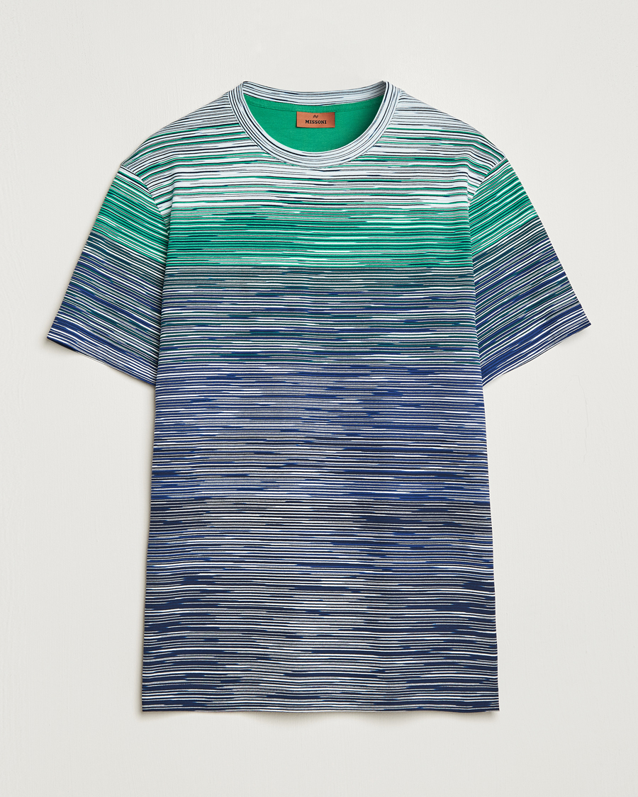 Heren | T-shirts | Missoni | Space Dyed Degrade T-Shirt Blue/Green