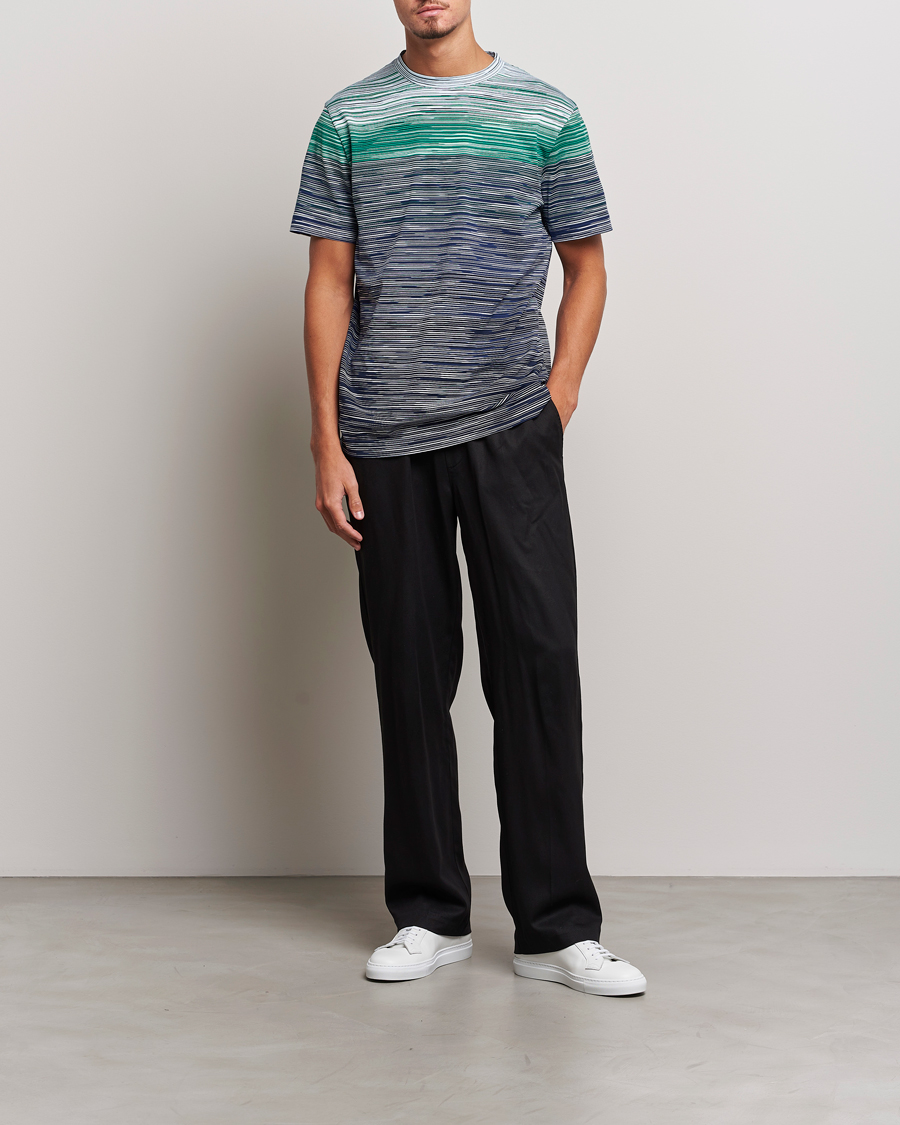 Heren | T-shirts | Missoni | Space Dyed Degrade T-Shirt Blue/Green
