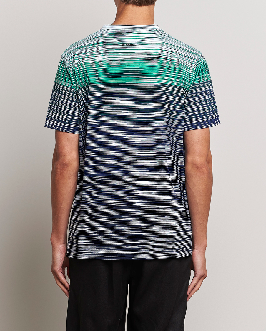 Heren | T-shirts | Missoni | Space Dyed Degrade T-Shirt Blue/Green