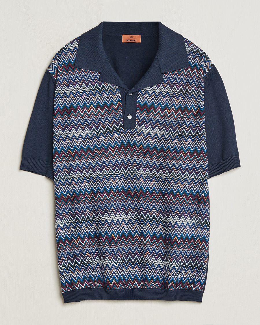 Homme | Polos | Missoni | Cotton/Silk Polo Navy