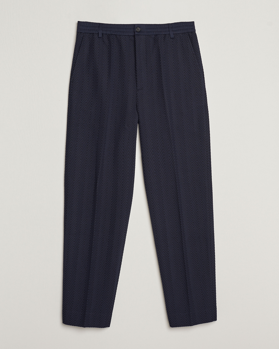 Homme | Pantalons | Missoni | Tonal Zig-Zag Trousers Navy