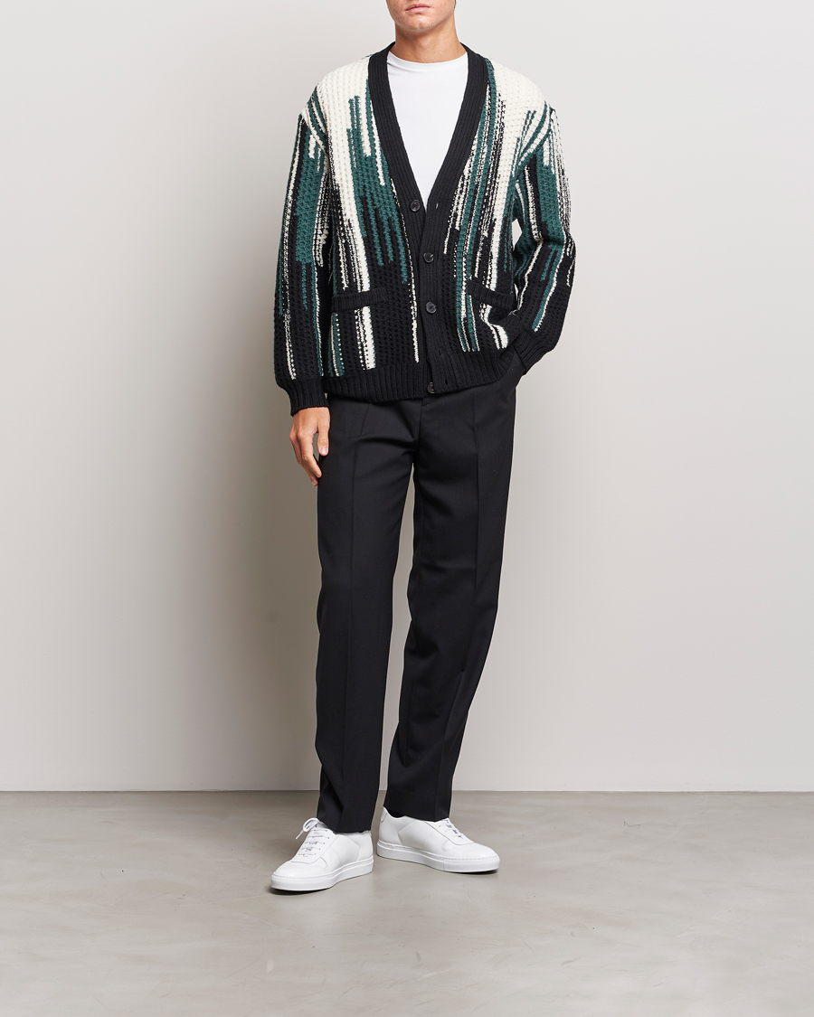 Heren | Truien | Missoni | Bramble Stitch Cardigan Black/Green