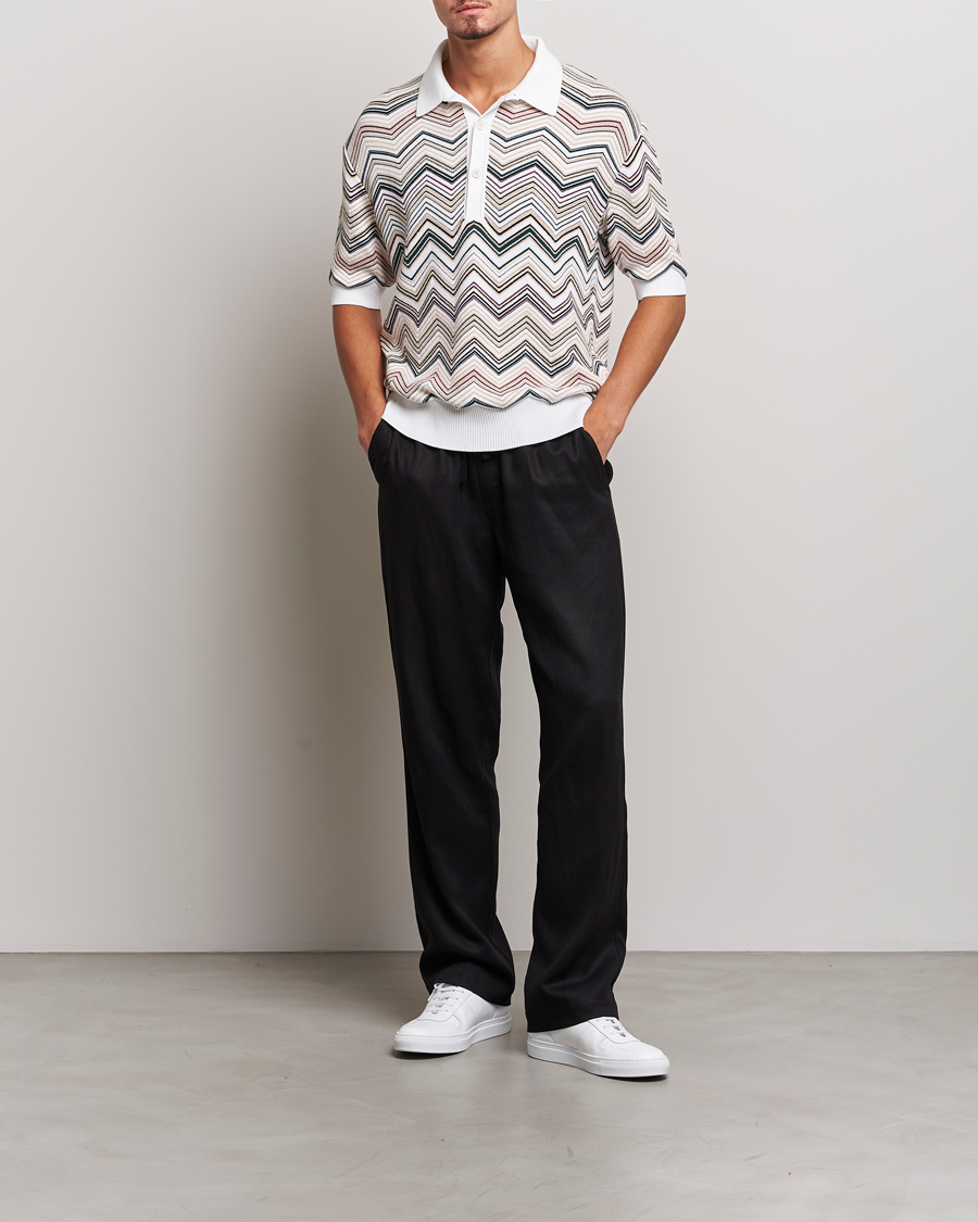 Heren | Polo's | Missoni | Chevron Cotton Polo Beige