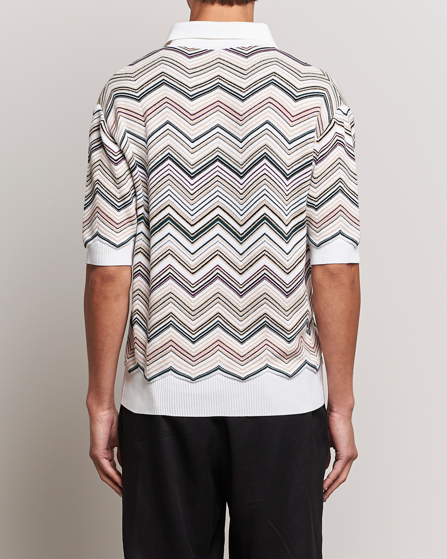 Heren | Polo's | Missoni | Chevron Cotton Polo Beige
