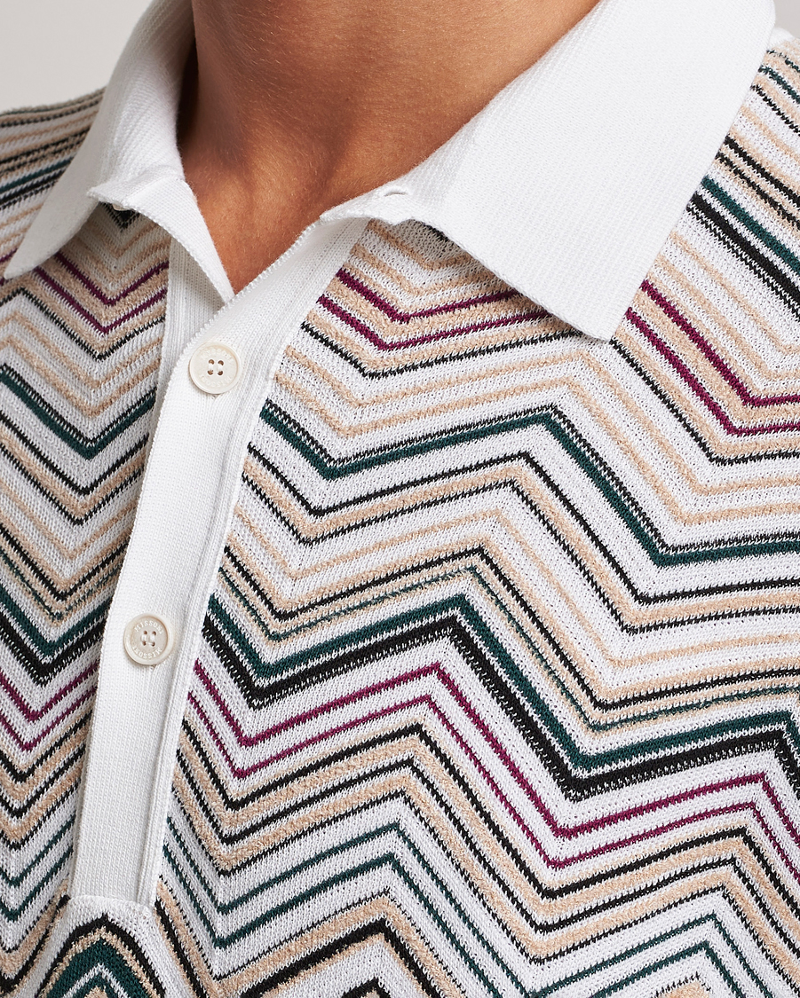 Heren | Polo's | Missoni | Chevron Cotton Polo Beige