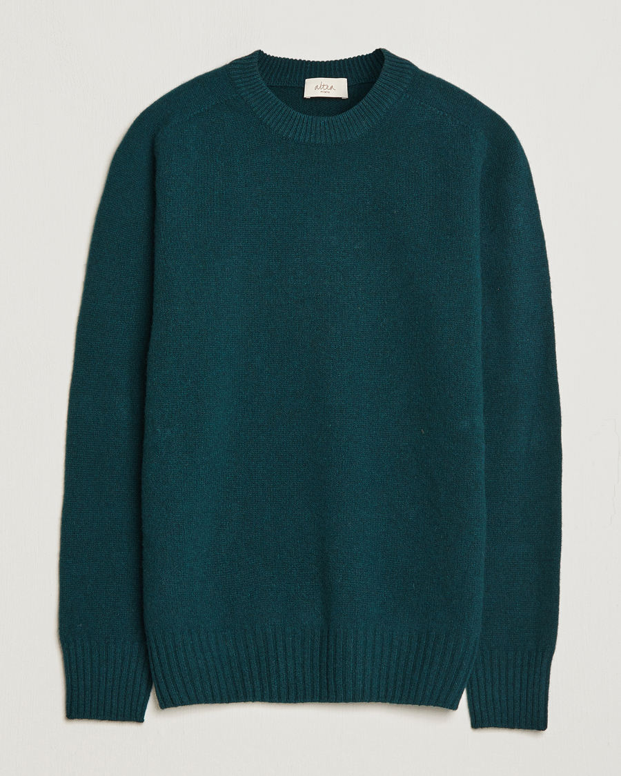 Homme | Pulls Et Tricots | Altea | Wool/Cashmere Crew Neck Pullover Dark Green