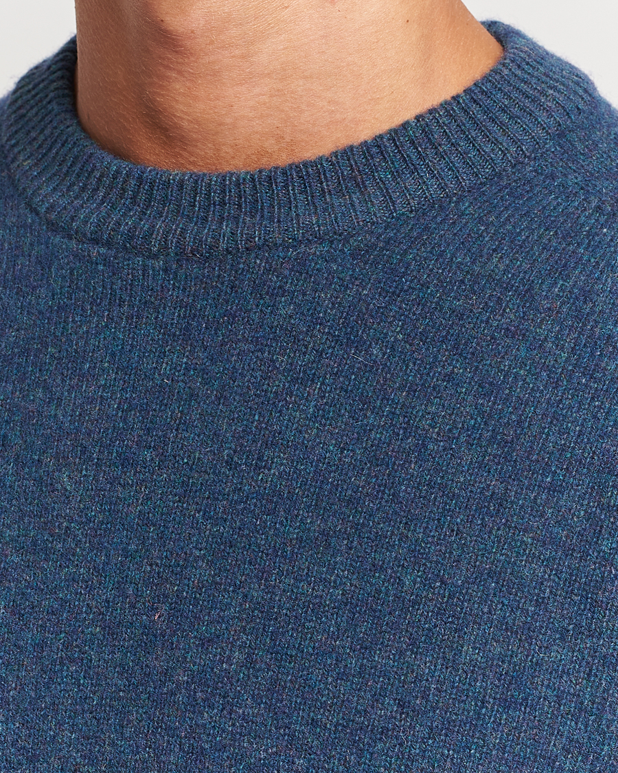 Heren | Truien | Altea | Wool/Cashmere Crew Neck Pullover Petroleum