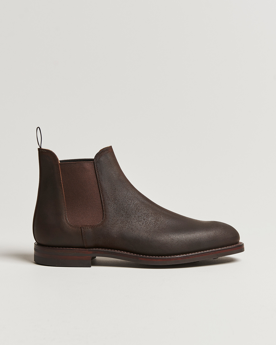 Homme | Bottes | Crockett & Jones | Chelsea 5 Dk Brown Rough-Out Suede
