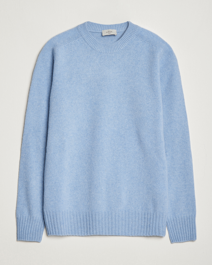 Homme | Pulls Et Tricots | Altea | Wool/Cashmere Crew Neck Pullover Light Blue