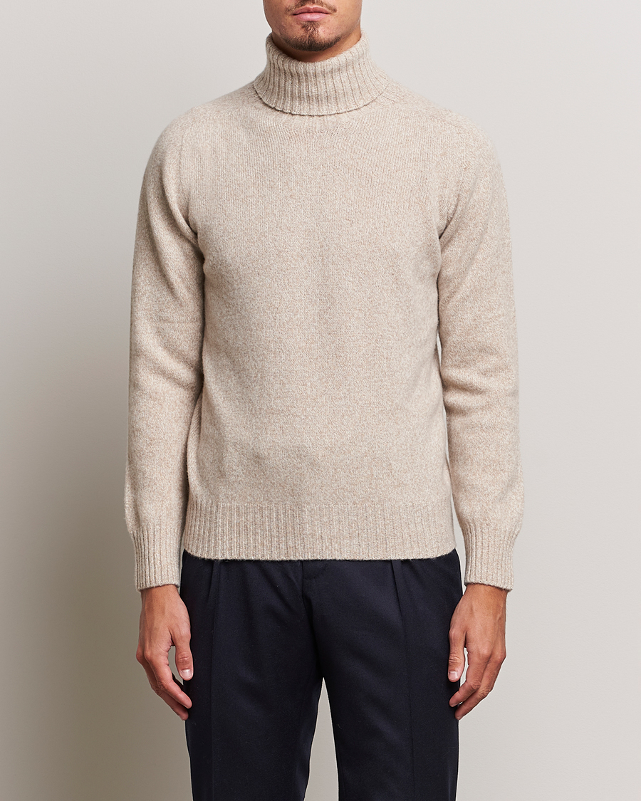Homme | Pulls Et Tricots | Altea | Wool/Cashmere Crew Neck Rollneck Beige Melange