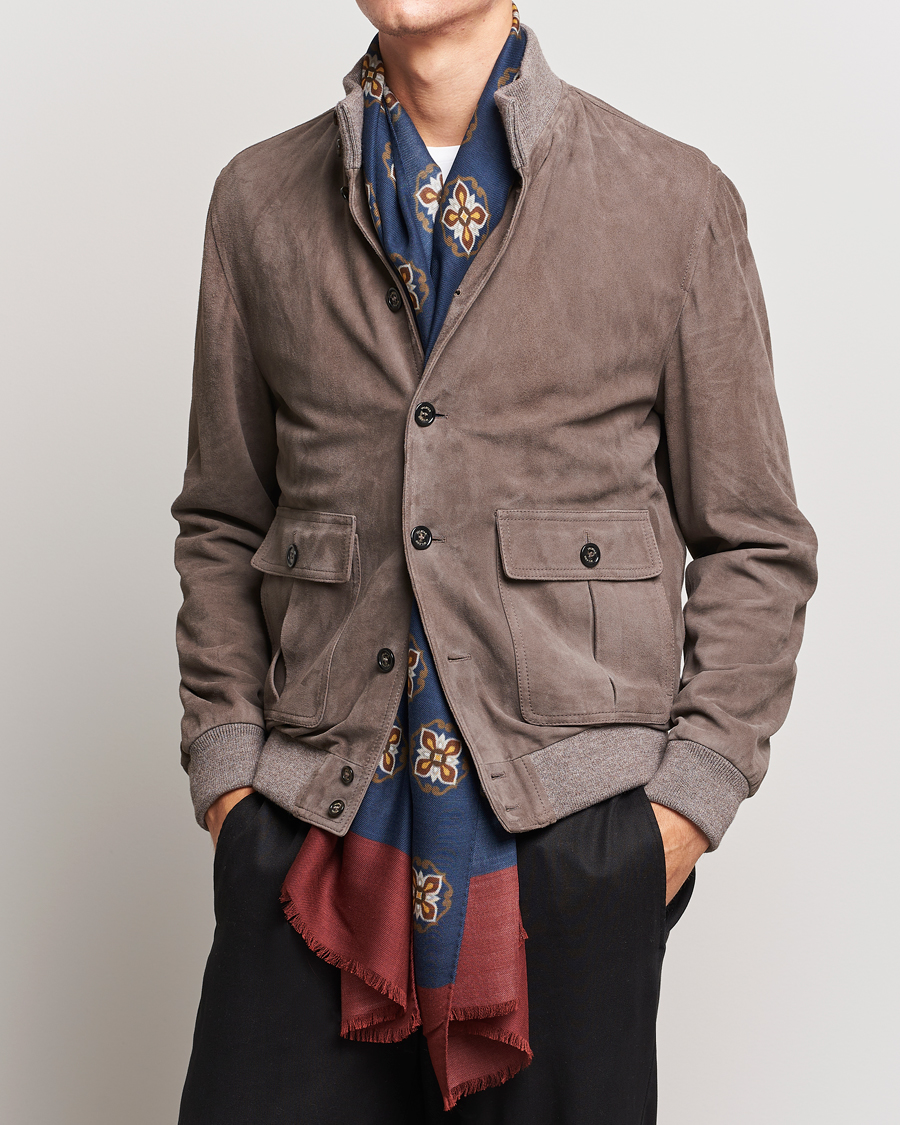 Homme | Altea Printed Medallion Wool Scarf Navy | Altea | Printed Medallion Wool Scarf Navy